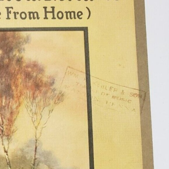 Sheet Music- You're A Million Miles From Nowhere Antique 1919 - Picture 2 of 4